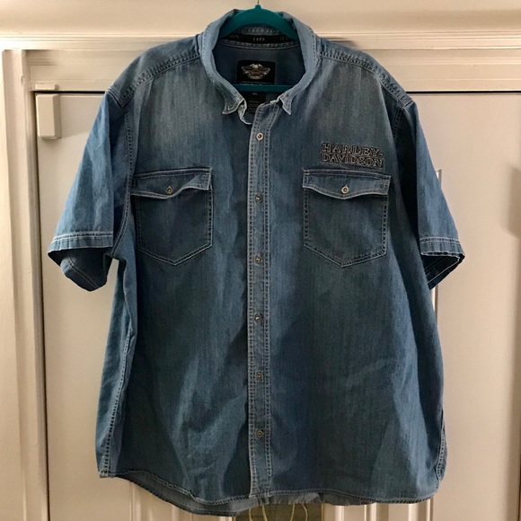 mens 4xl denim shirts